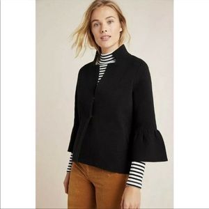 Anthropologie Black knit blazer jacket NWT